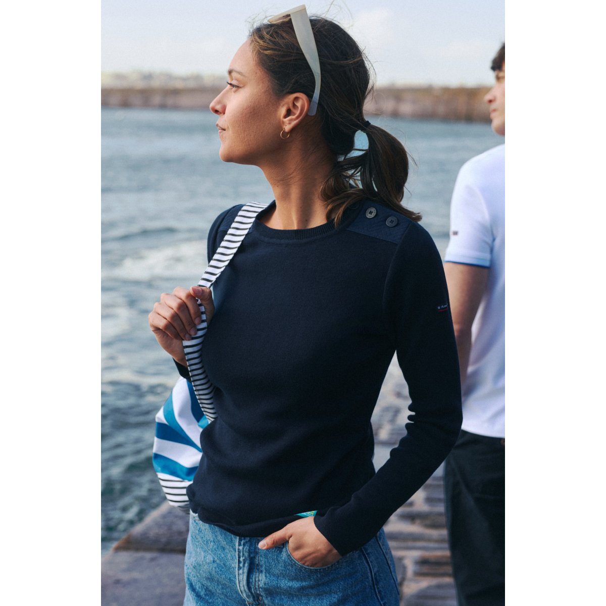 Pull marin en ROUTE DU RHUM marine deep, ARMOR-LUX