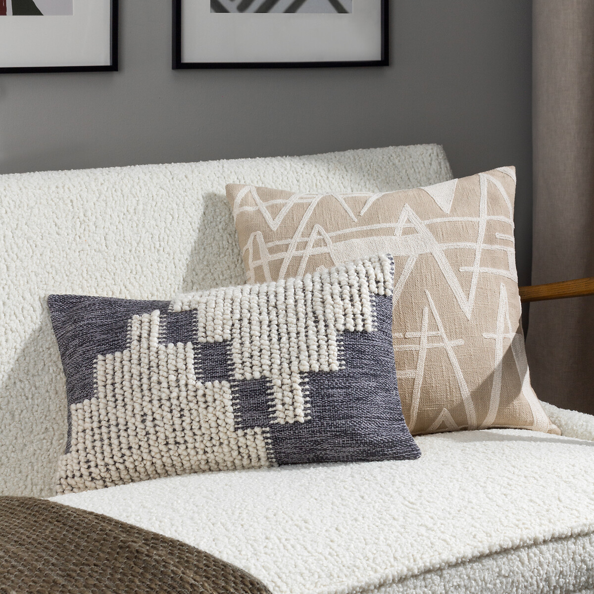 Himal Woven Knot Cushion natural, HÖEM