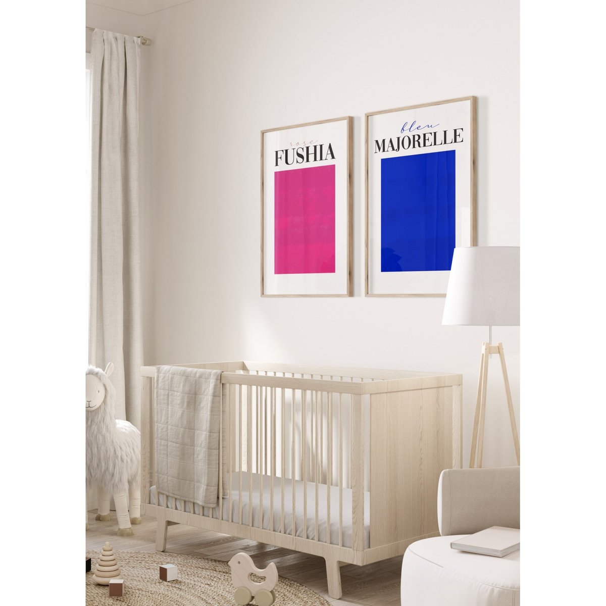 Affiche Bleu Majorelle blanc, L'AFFICHERIE