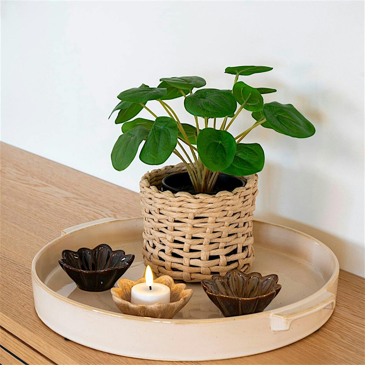 Plante artificielle pelia en pot vert, PIER IMPORT