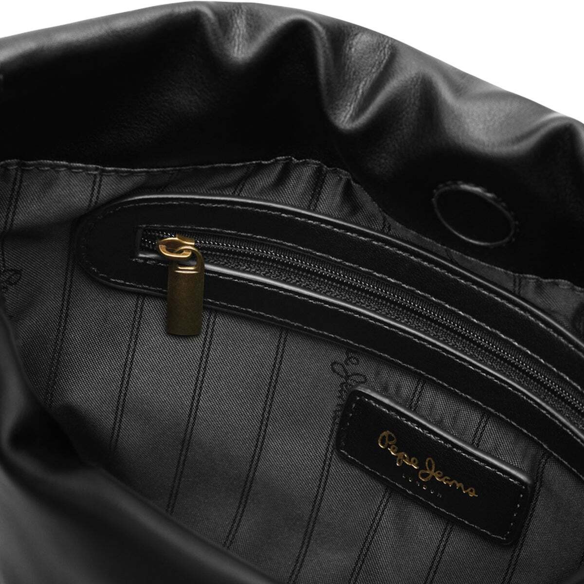 Sac Hobo Effet Cuir Avec Clous noir, PEPE JEANS