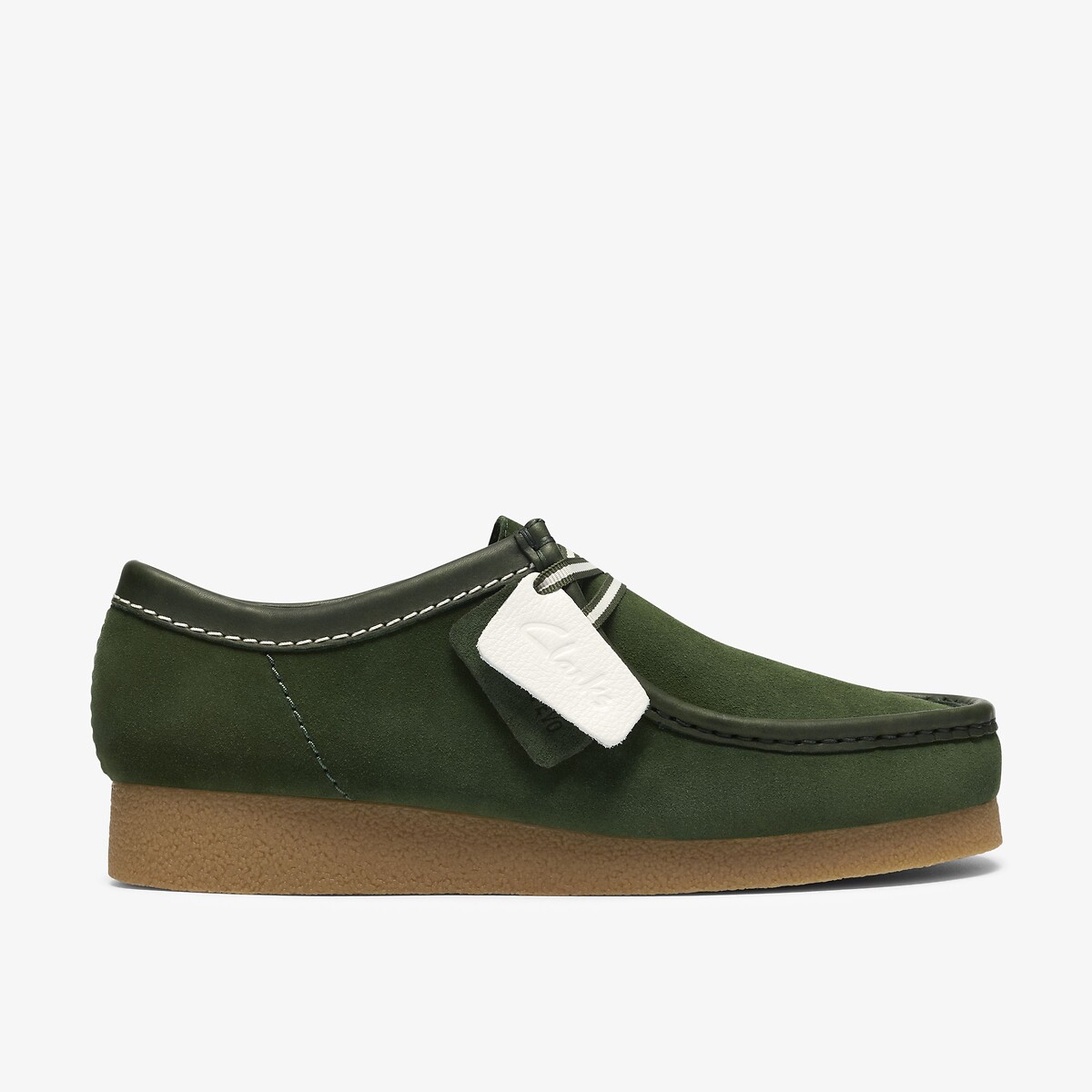 Derbies en cuir vert foncé, CLARKS