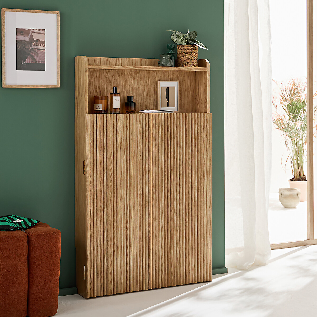 Bureau étagère, Maoro plaqué chêne, LA REDOUTE INTERIEURS