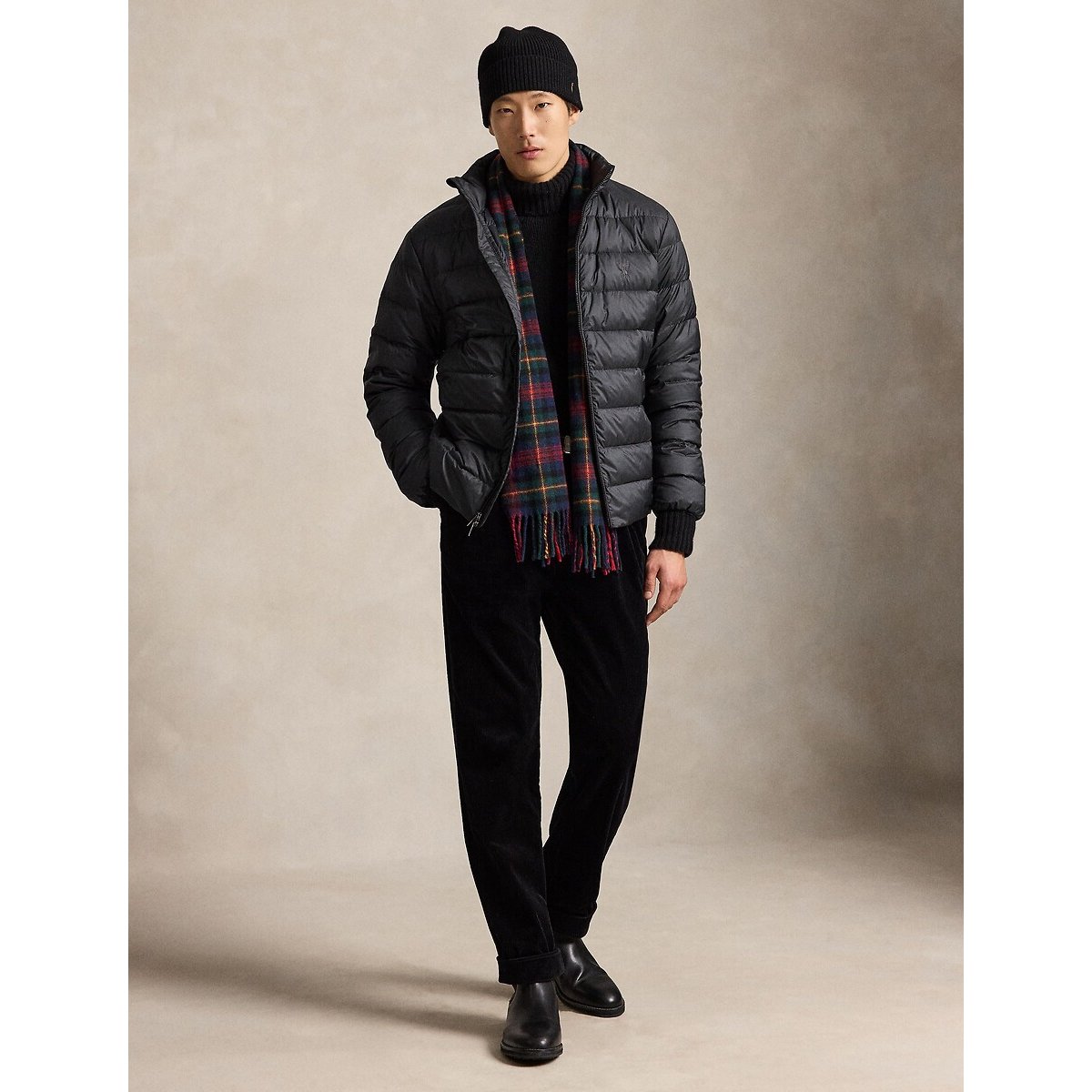 Doudoune col montant noir, POLO RALPH LAUREN