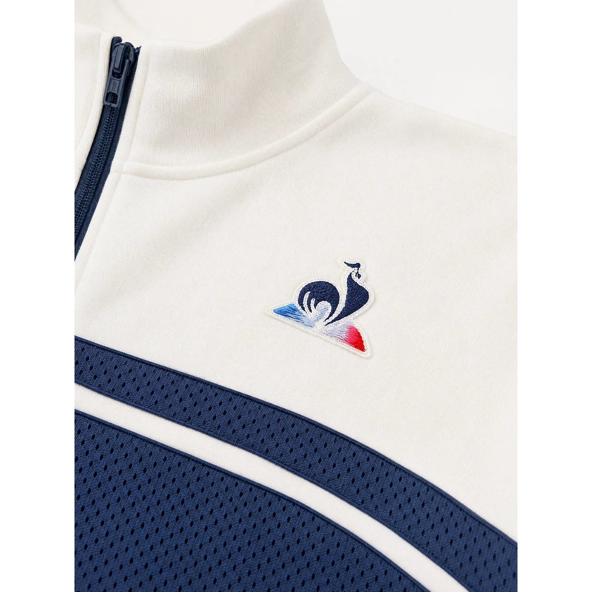 Sweat zippé Contemporain beige, LE COQ SPORTIF