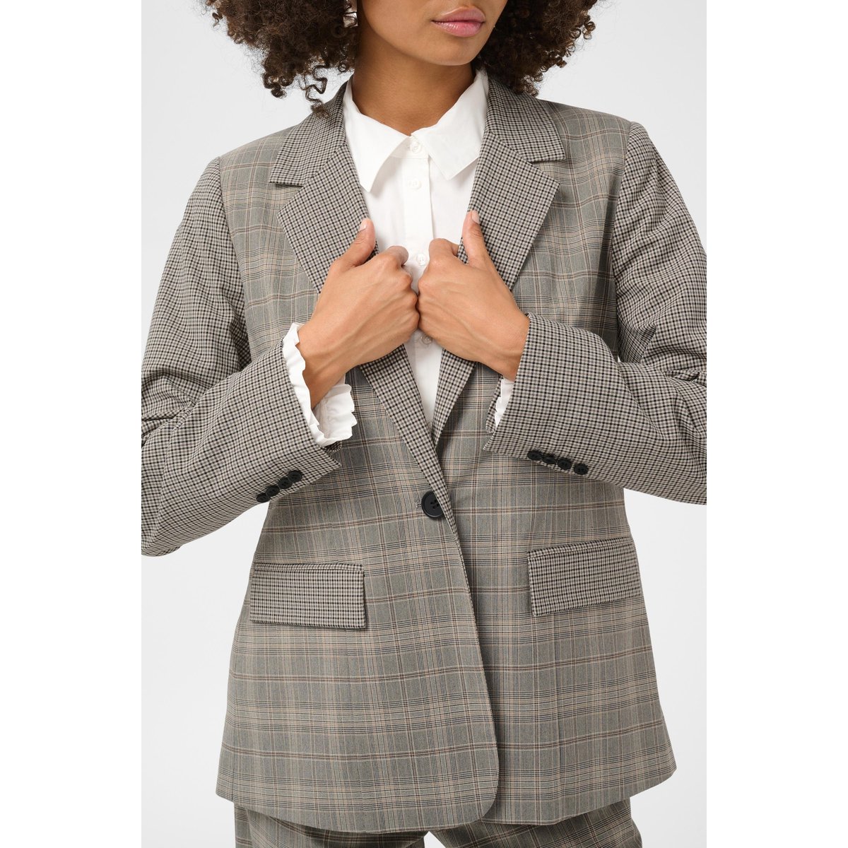 Blazer beige gray beige check, CULTURE