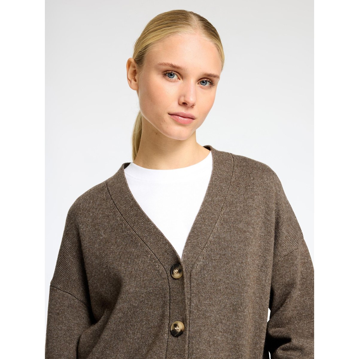 Cardigan En Maille morel, SELECTED