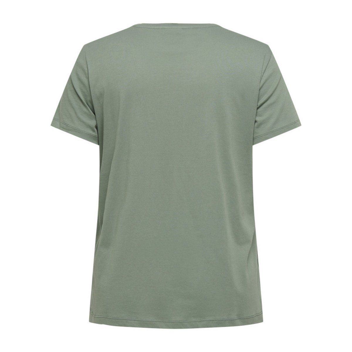 T-shirt en coton biologique kaki avec un imprimé et une coupe ajustée vert, ONLY CARMAKOMA