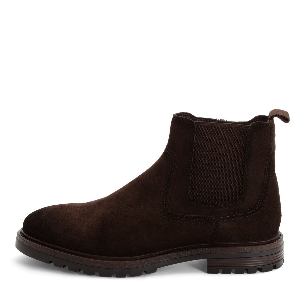 Bottine Chelsea homme marron poivre foncé, TAMARIS