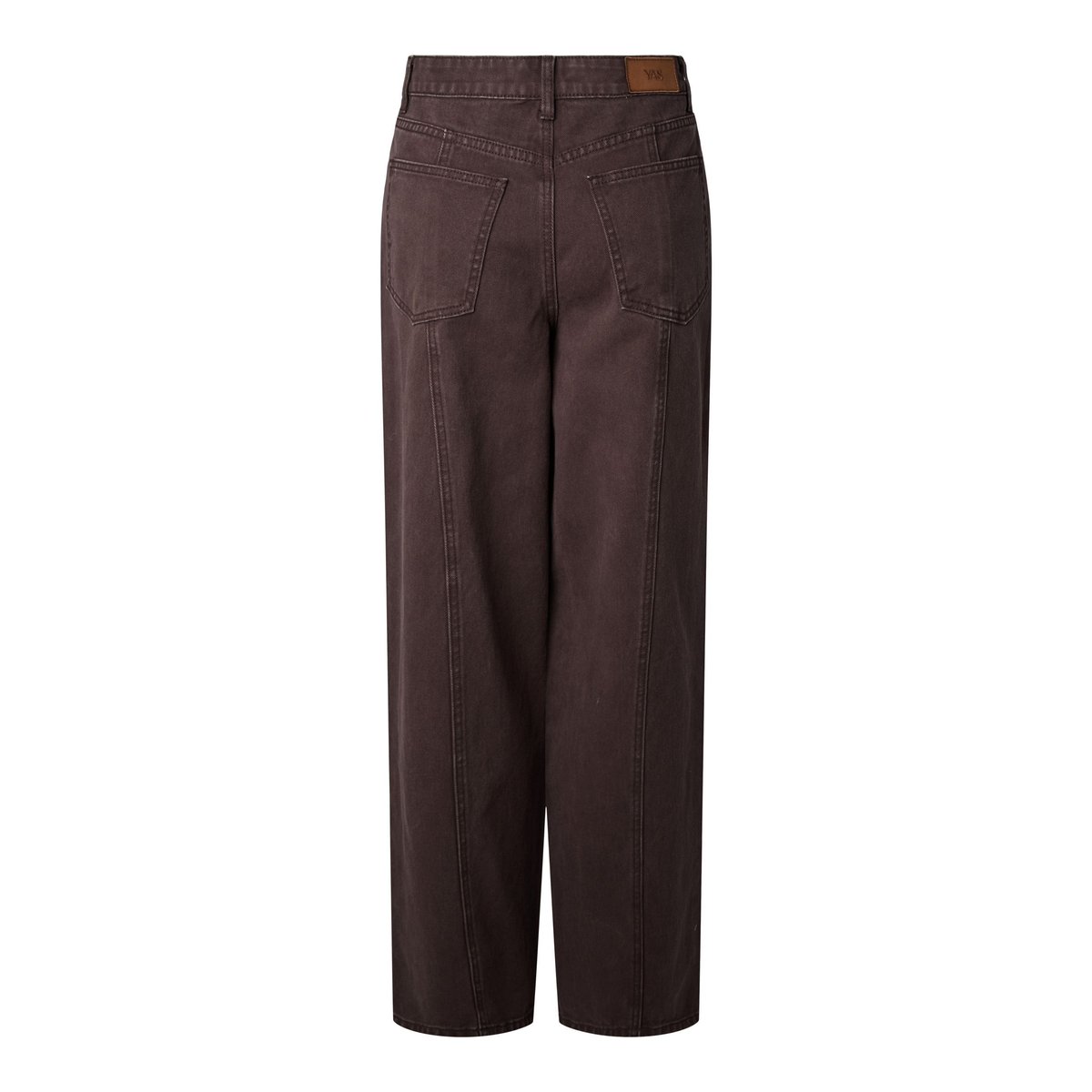 Jean Taille Haute marron - seal brown1, YAS