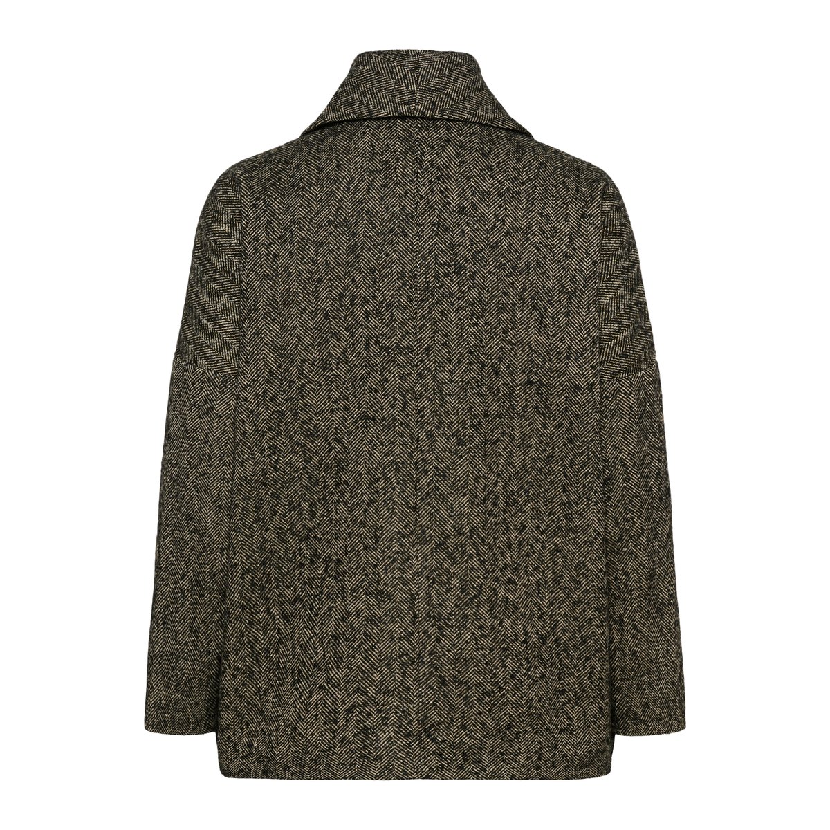 Veste d'extérieur marron feather gray and black twill, SOAKED IN LUXURY