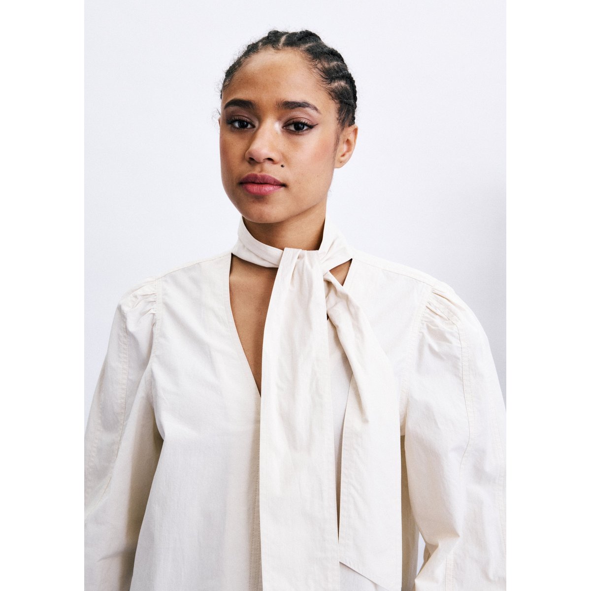 Blouse Taisha en coton TAISHA beige crème, FRNCH