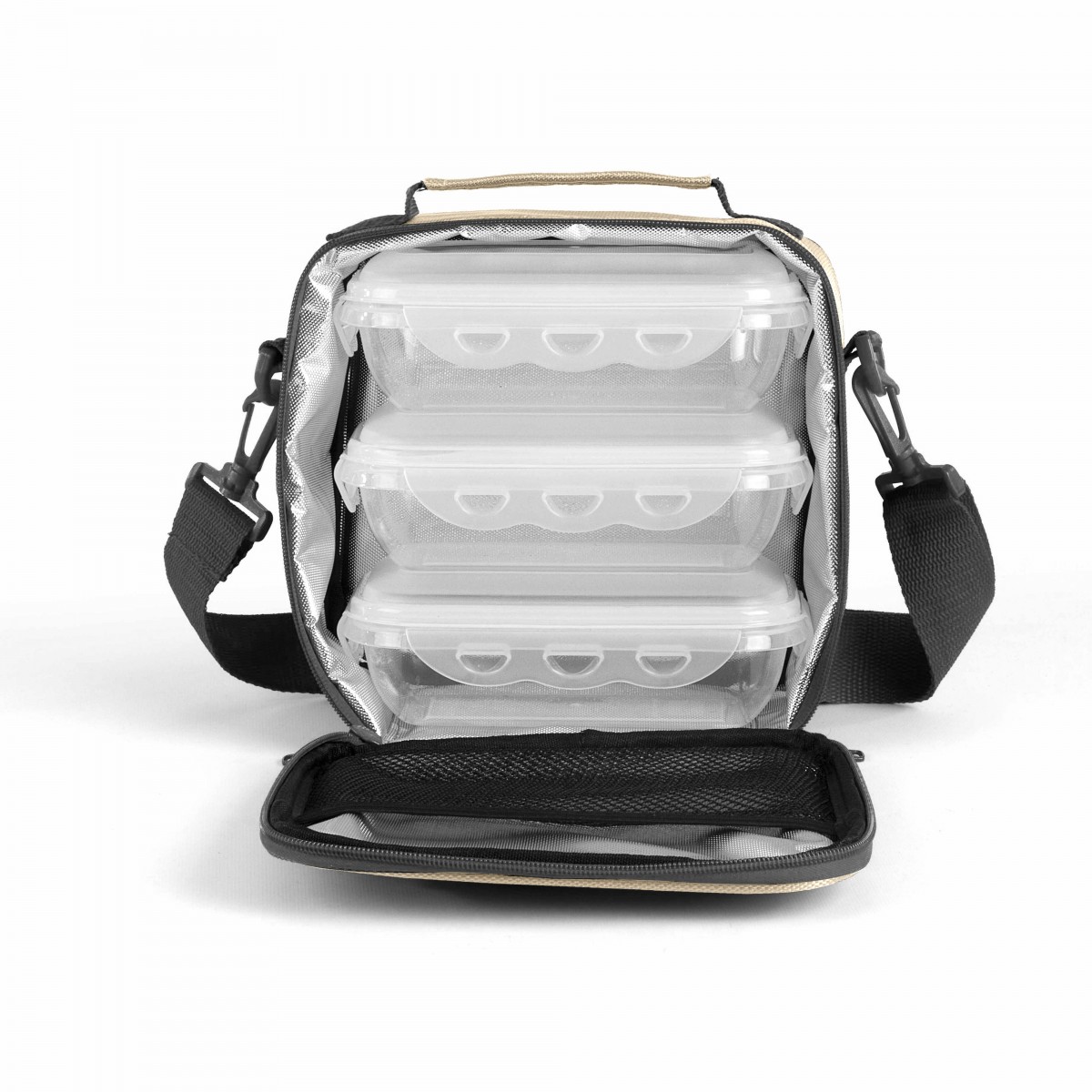 Set sacoche lunch box beige, LIVOO