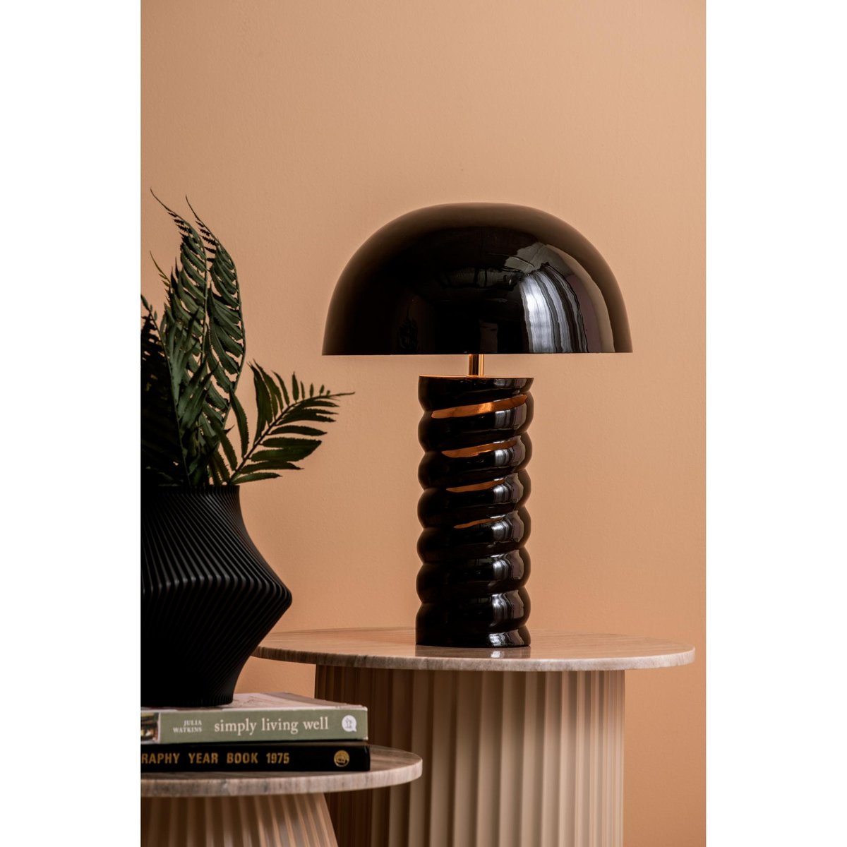Lampe À Poser Le fer GRACIO noir brillant, LEITMOTIV