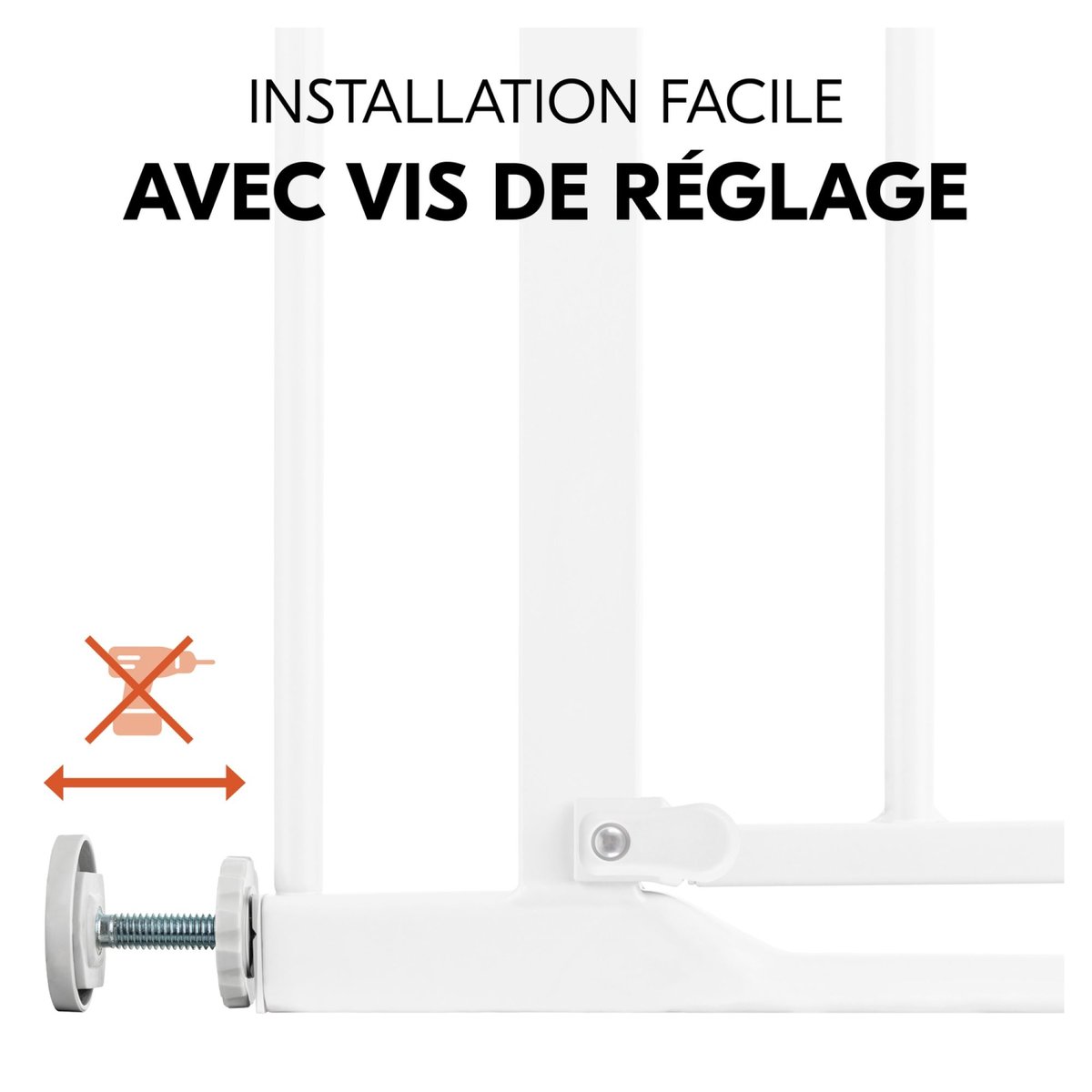 Barrière d'escalier +extension blanc, HAUCK