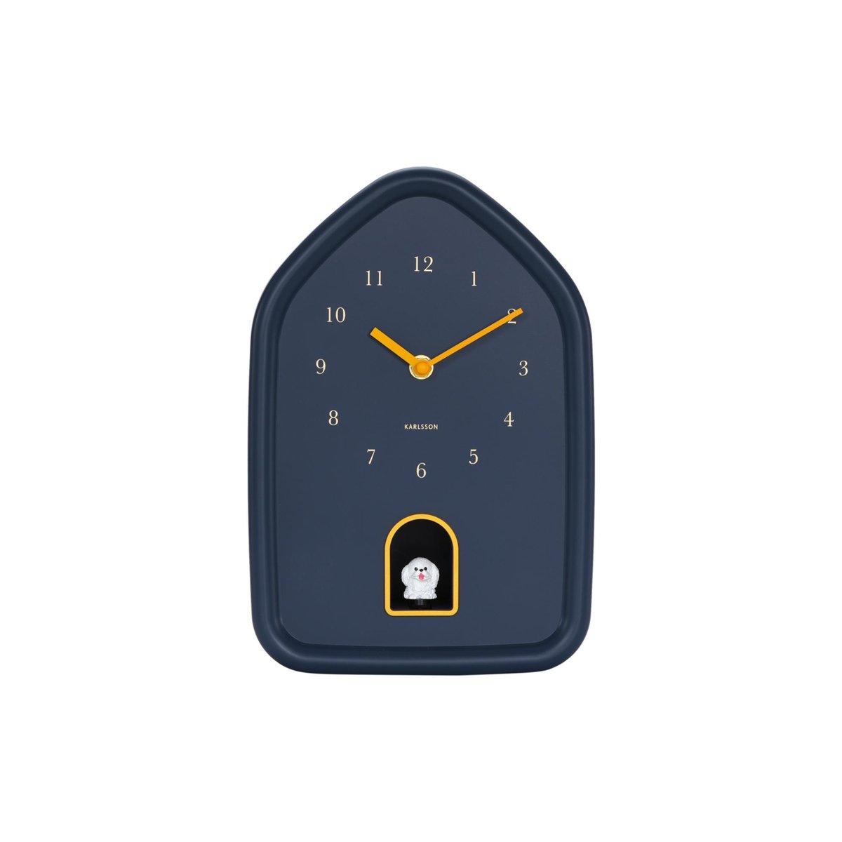 Horloge Murale Plastique MODERN DOGGY bleu foncé, KARLSSON