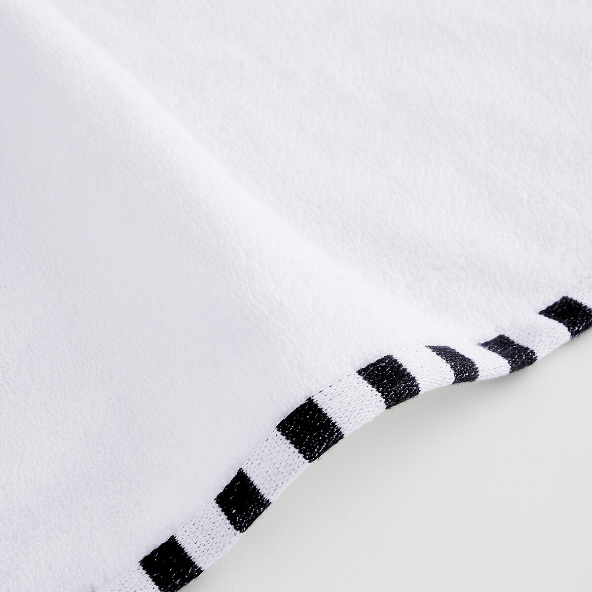 Serviette de toilette en éponge 500g, coton recyclé, TIZNIT blanc, LA REDOUTE INTERIEURS