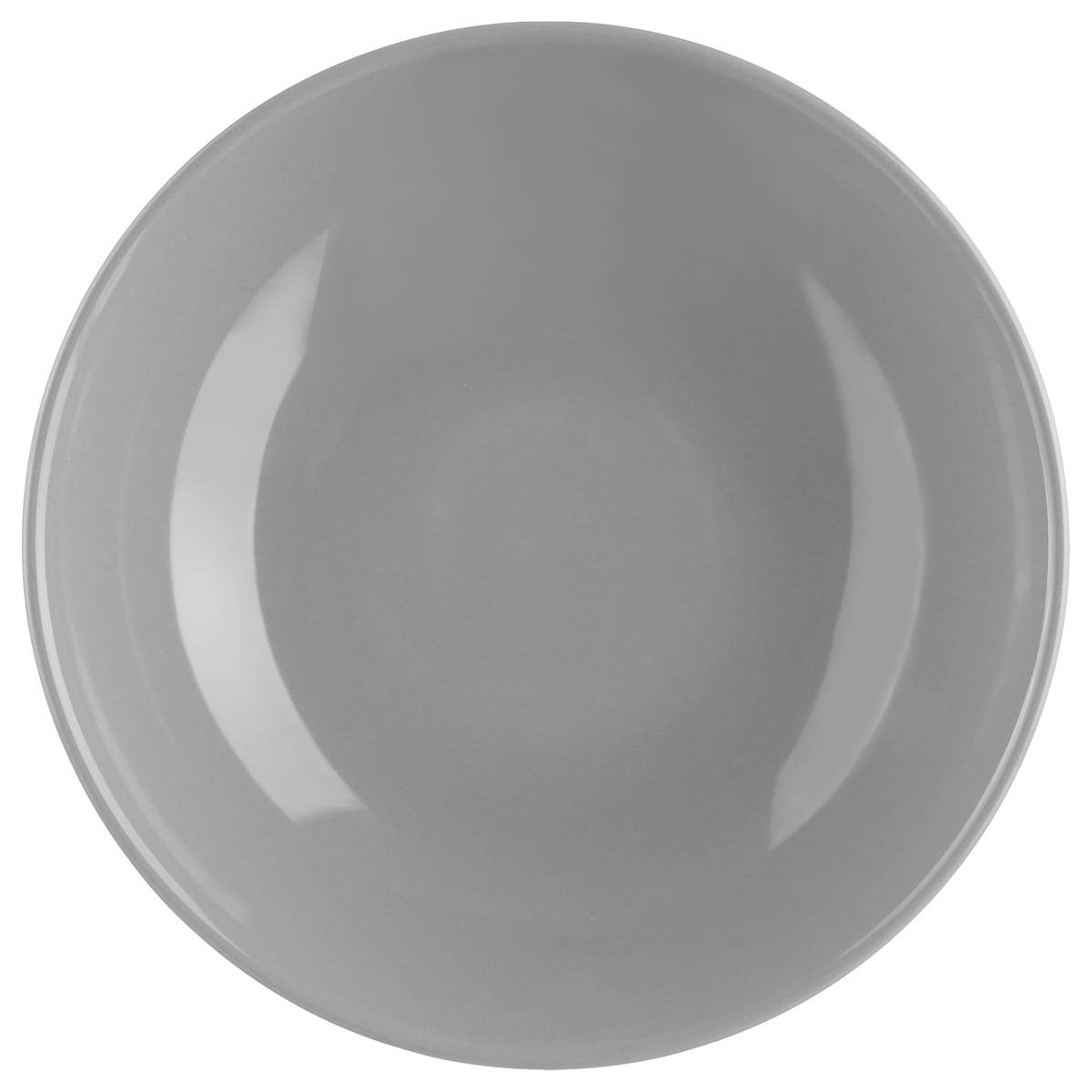 Lot de 6 assiettes creuses en grès émaillé COLORAMA gris, SECRET DE GOURMET
