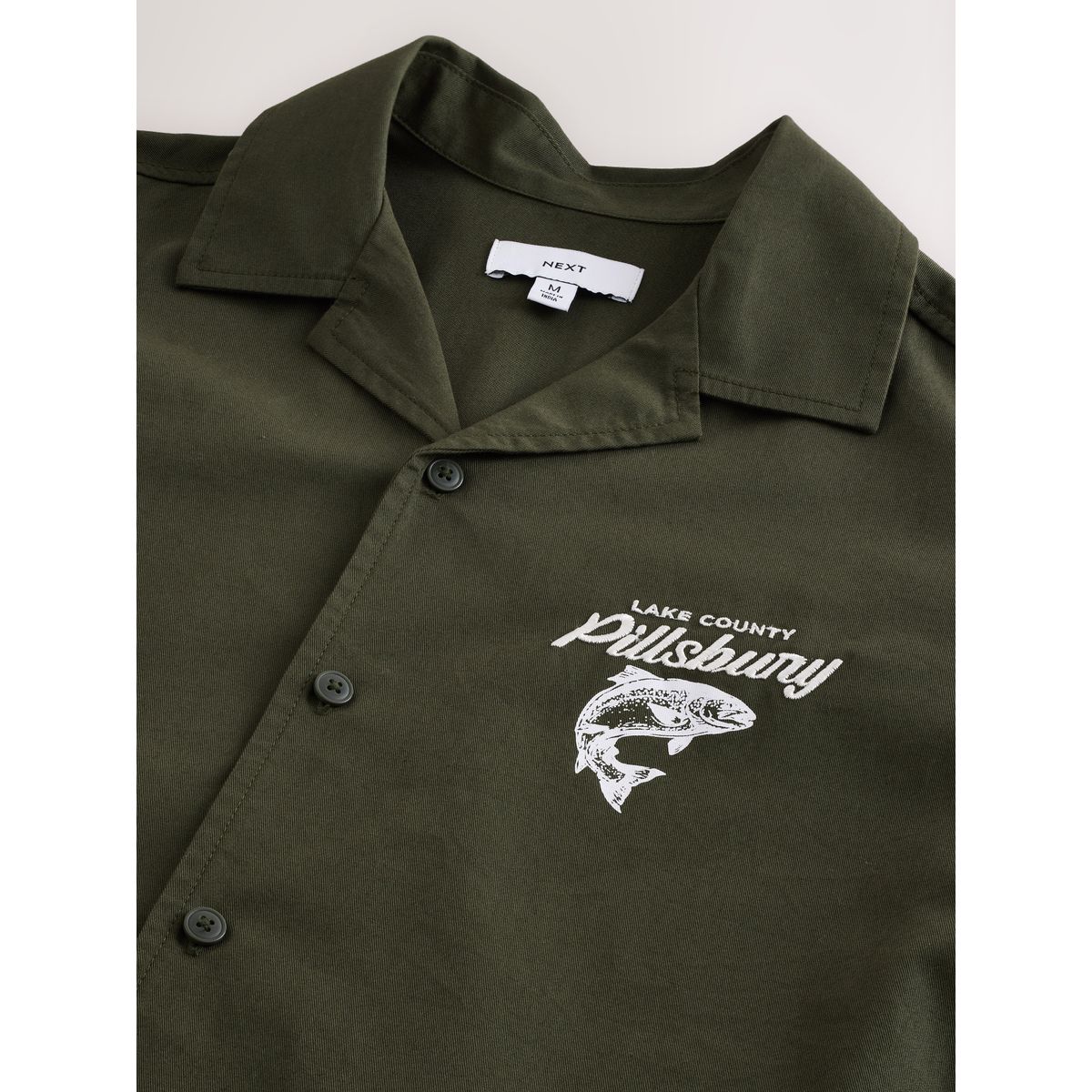 Chemise à manches courtes avec imprimé au dos vert, NEXT