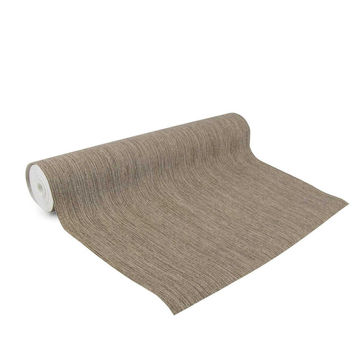 Papier peint Effet tissage structuré doux marron grisé, BOUTIQUE