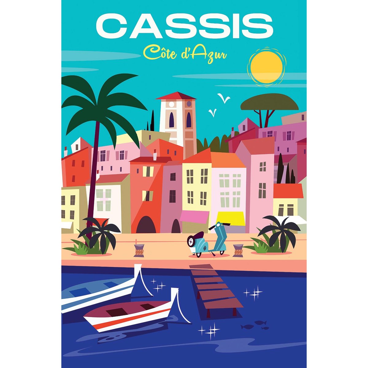 Tableau de provence cassis côte d'azur tableau alu dibond, HEXOA