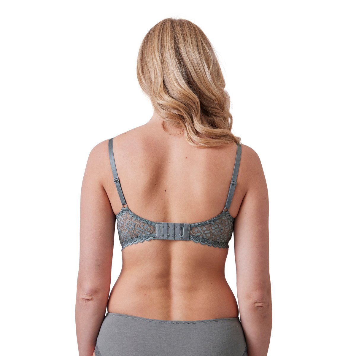 Soutien-gorge dentelle avec armatures grossesse et allaitement gris ardoise, VERTBAUDET