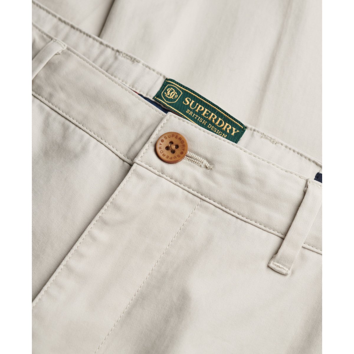 Chino Premium coupe classique gris jour de pluie, SUPERDRY