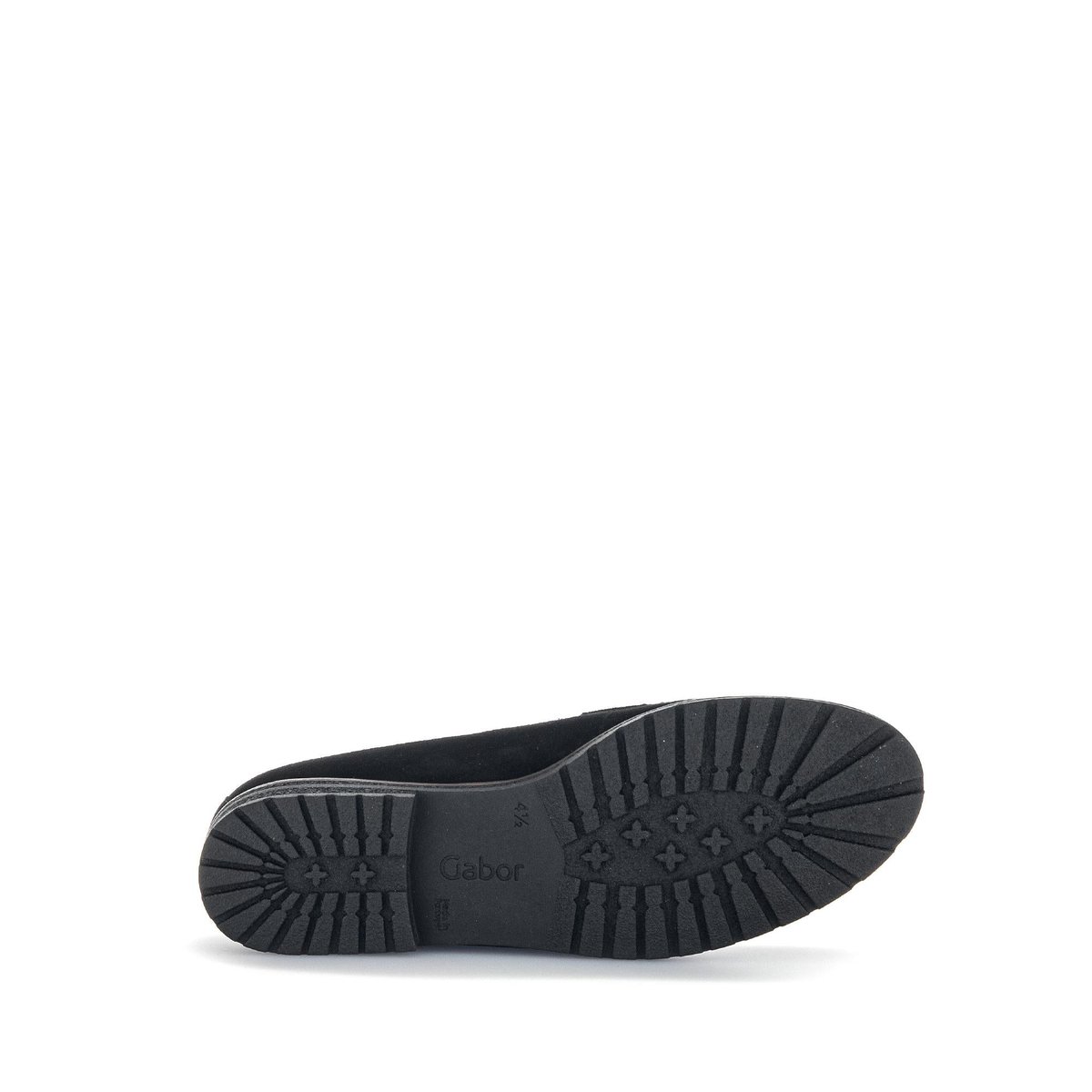 Mocassins en cuir vernis à talon décroché noir, GABOR