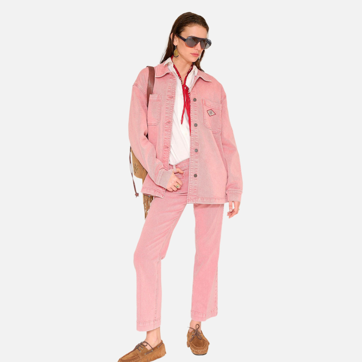 Veste chemise WILLY PACIFIC DRILL 26s rose poudré, MKT STUDIO