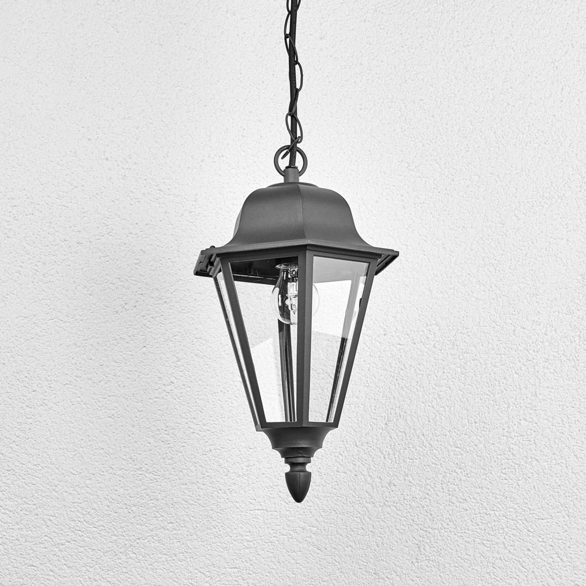 Luminaire extérieur en aluminium moderne anthracite, transparent, LINDBY