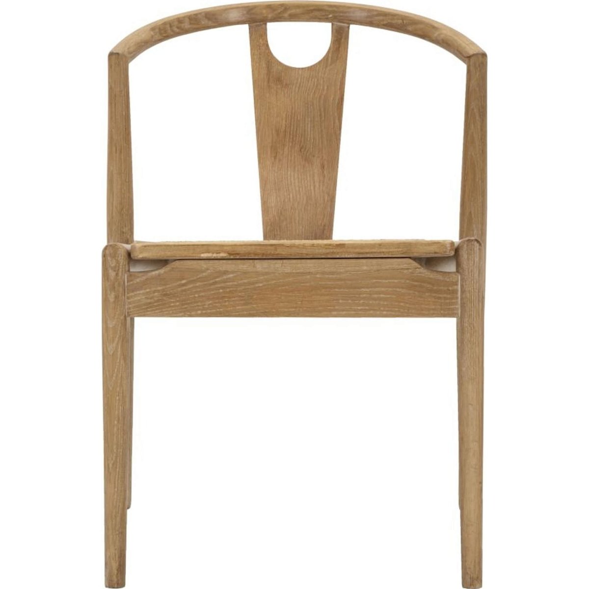 Chaises en frêne et rotin lot de 2 BOHO CHIC marron naturel, RECOLLECTION