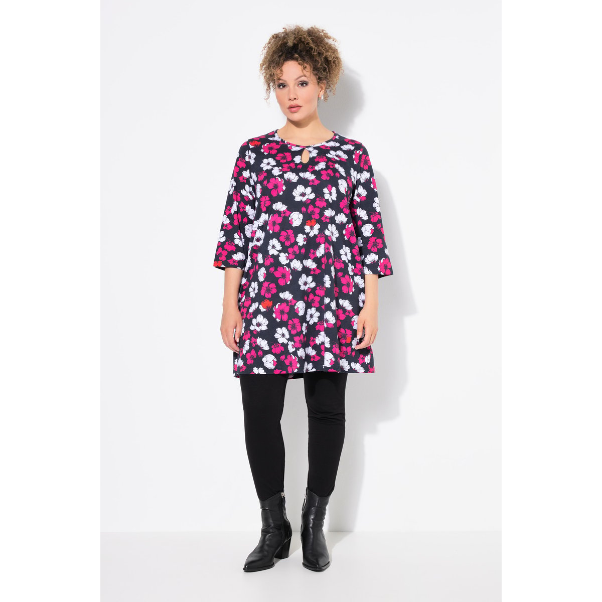 T-shirt à manches 3/4 noir, ULLA POPKEN