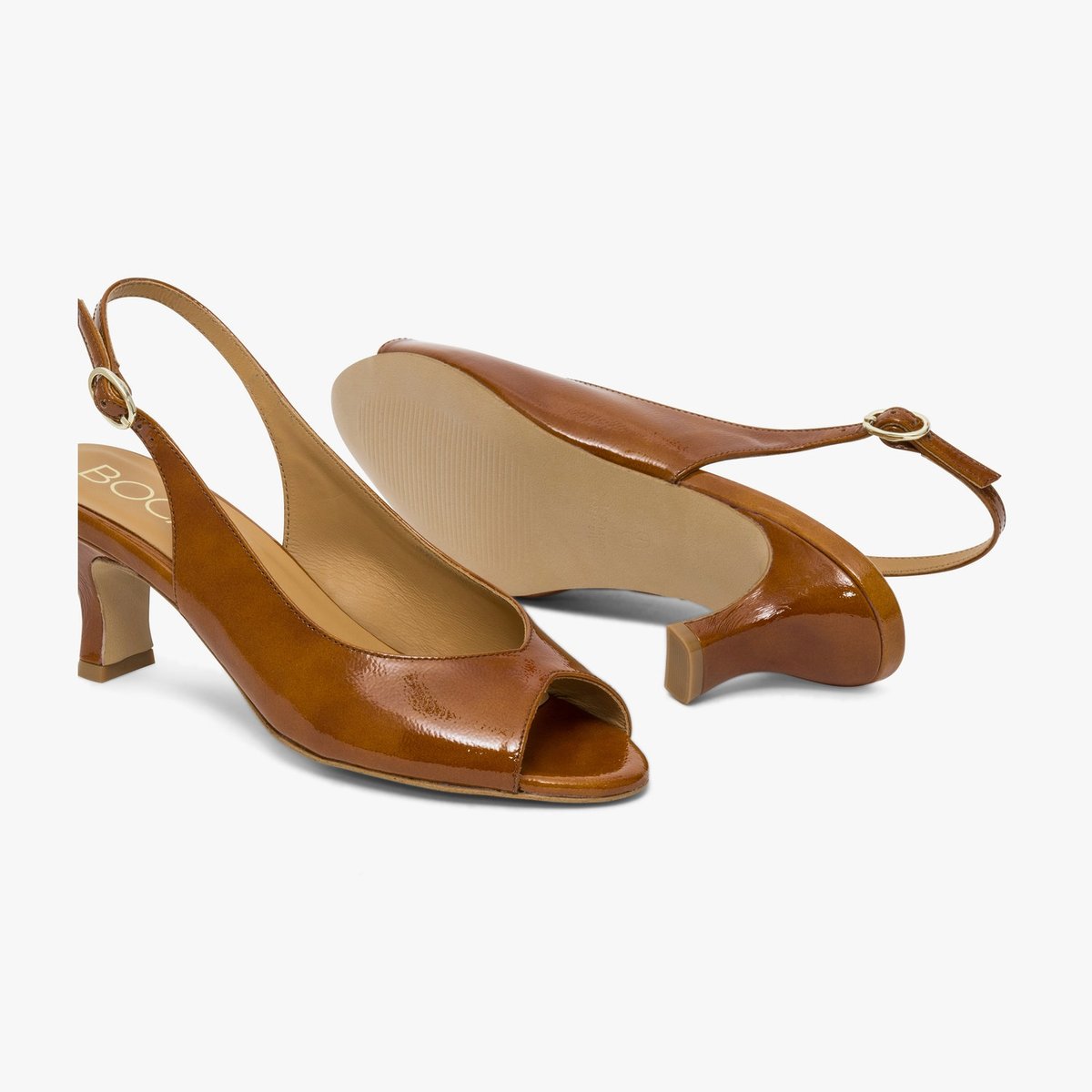 Escarpin en cuir DESIR camel, BOCAGE