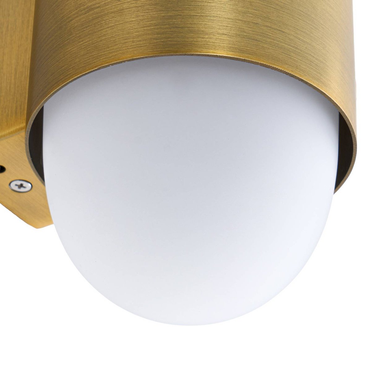 Applique extérieure en aluminium moderne laiton, blanc, LINDBY