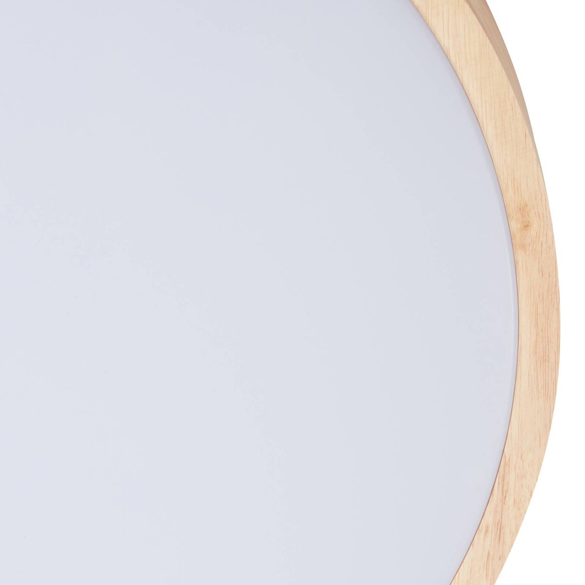 Plafonnier connecté en bois moderneLED bois, blanc, LINDBY
