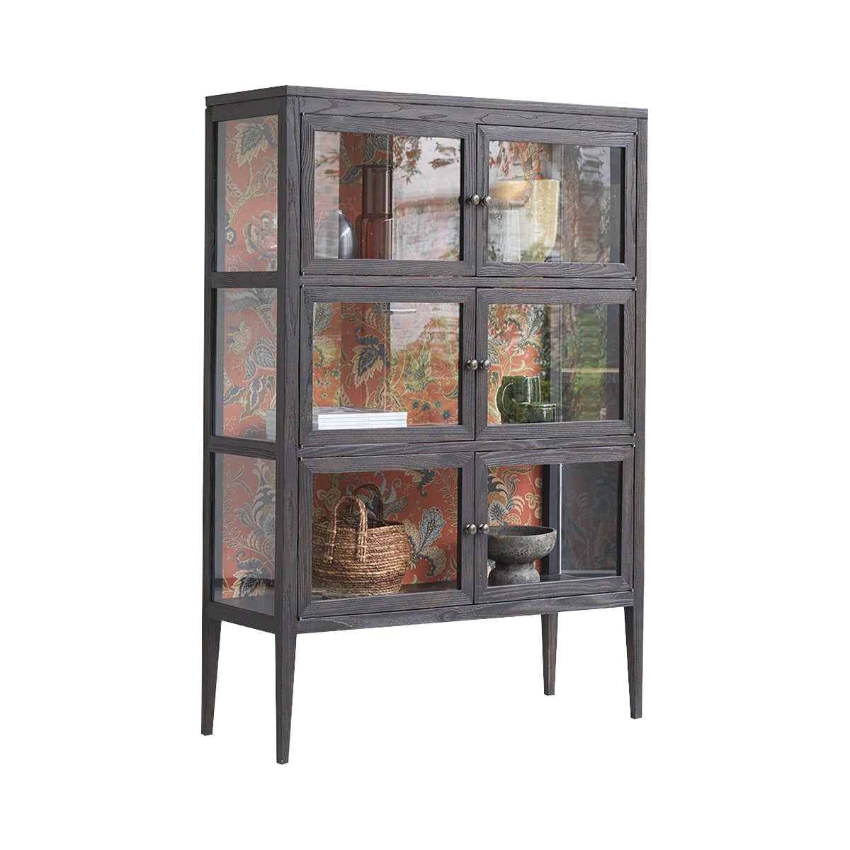 Vitrine en Orme massif, TANA noir, TIKAMOON