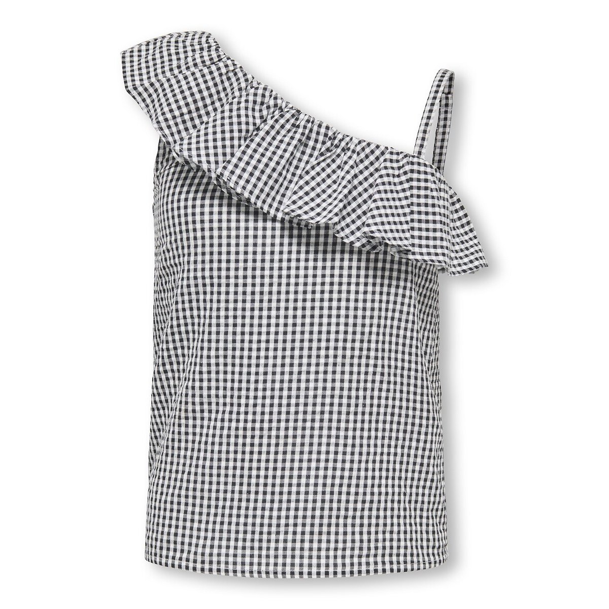 Top imprimé vichy vichy noir/blanc, KIDS ONLY
