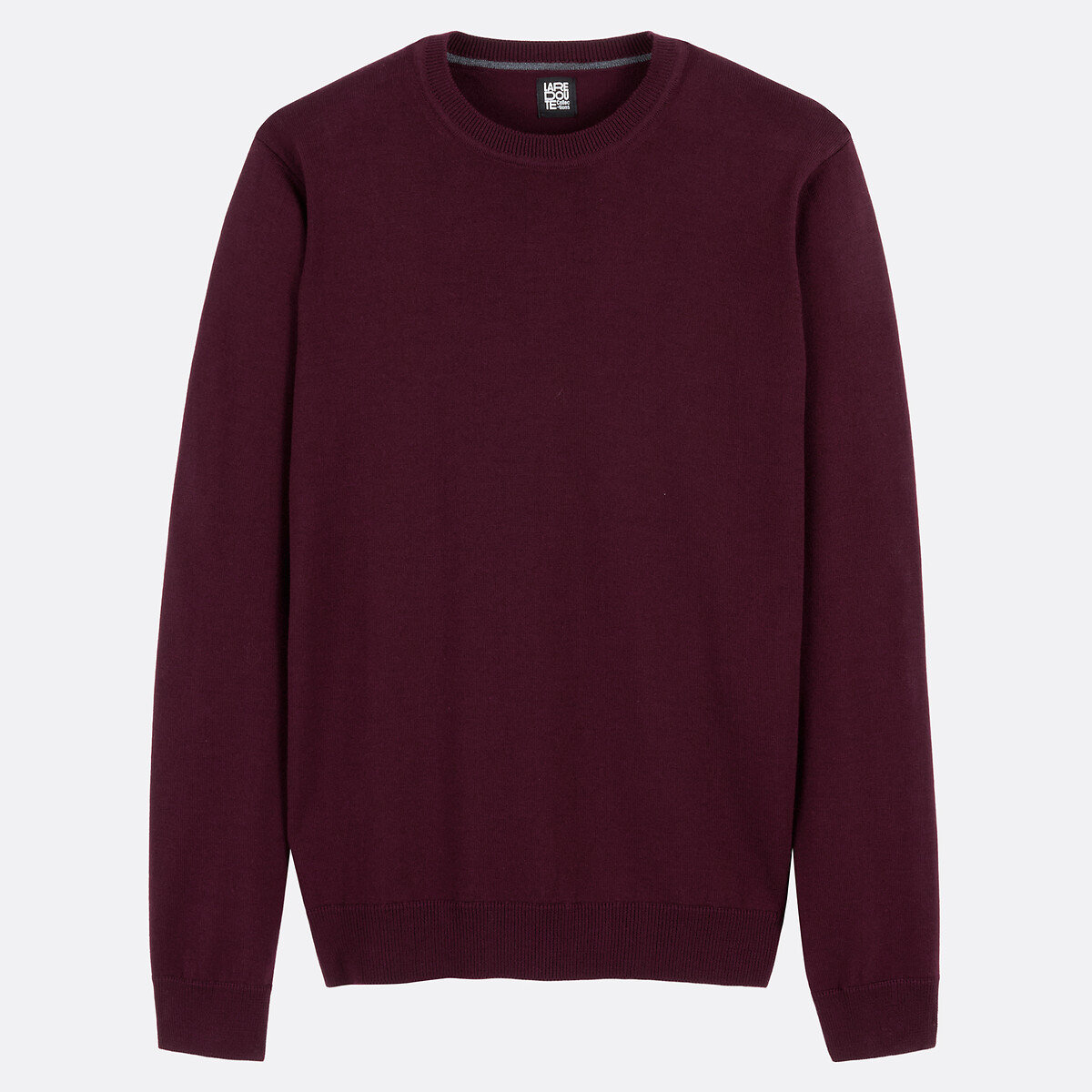 Jersey de lana merino Signature BASTIEN rojo burdeos oscuro, LA REDOUTE COLLECTIONS