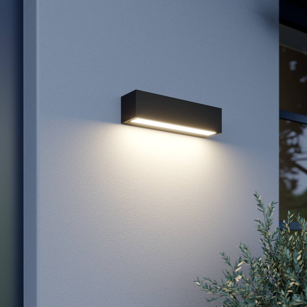 Applique extérieure en aluminium moderneLED anthracite, LUCANDE