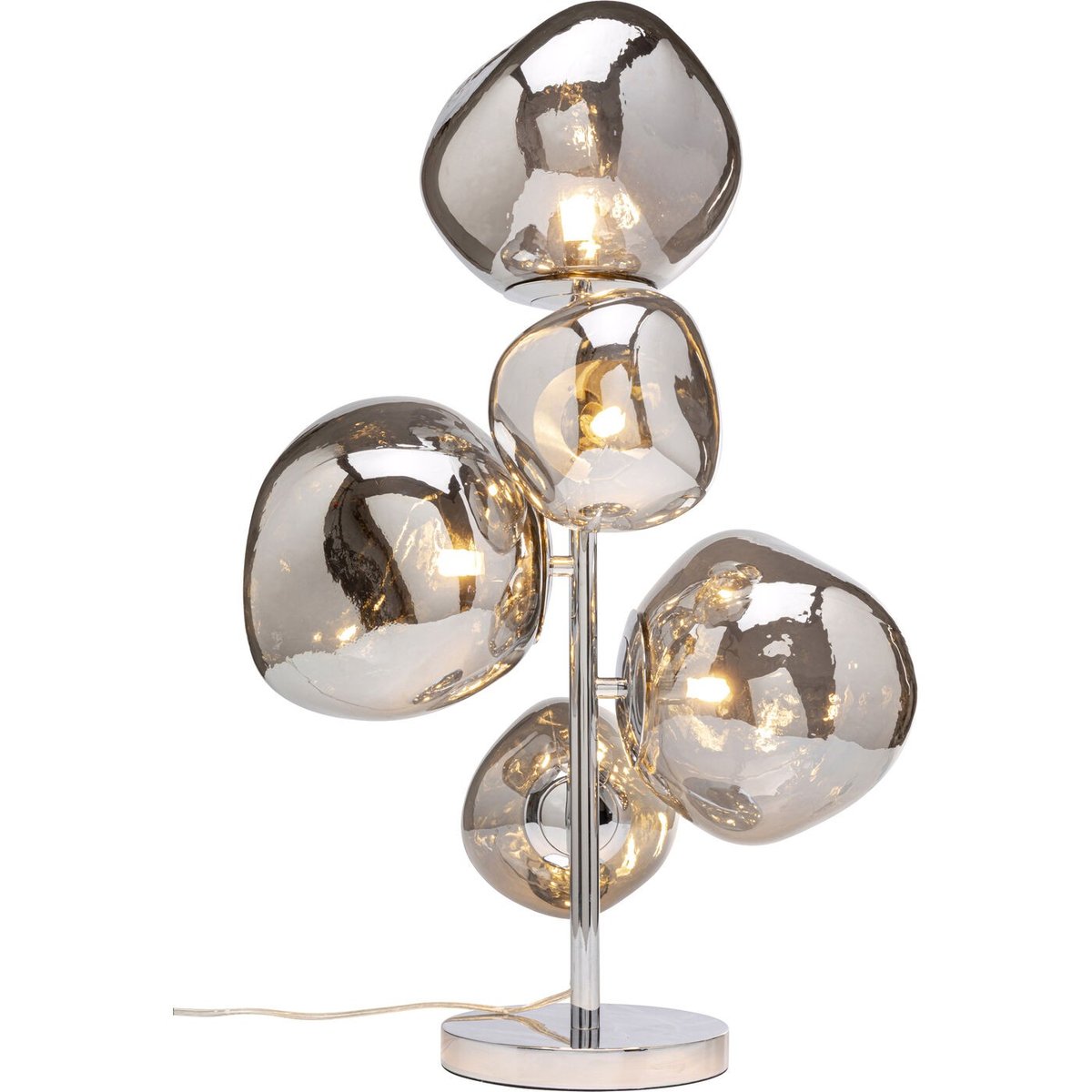 Lampe en verre et acier, BURBUJA argent, KARE DESIGN
