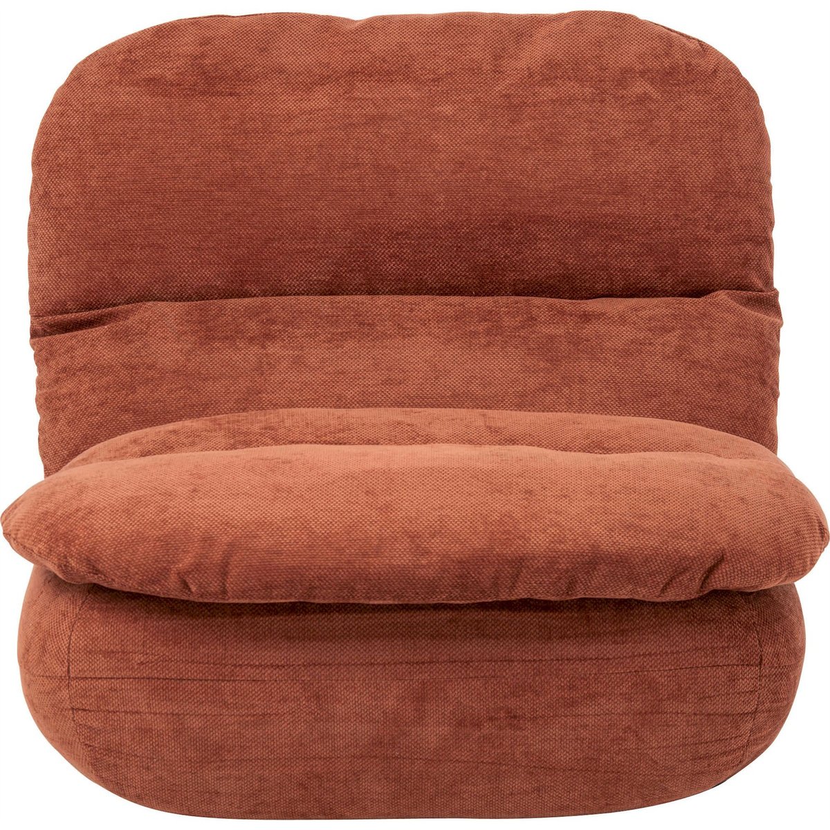 Chaise longue en tissu moelleuse rouille, RECOLLECTION