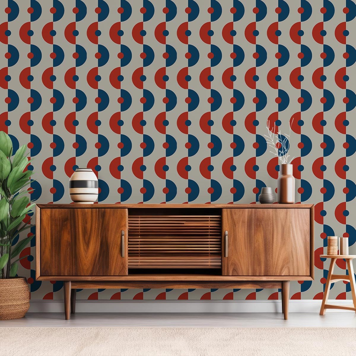 Papier peint, my paris décorative rouge, HEXOA