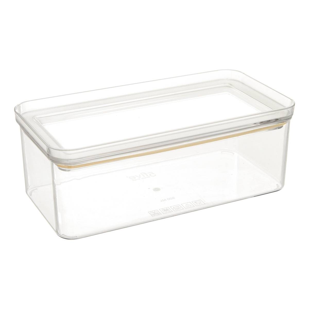 Boîte de conservation rectangulaire ESKE transparent, 5FIVE SIMPLY SMART