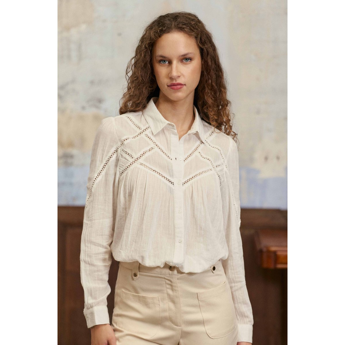 Chemise uni CIA 11-ecru, LA PETITE ETOILE