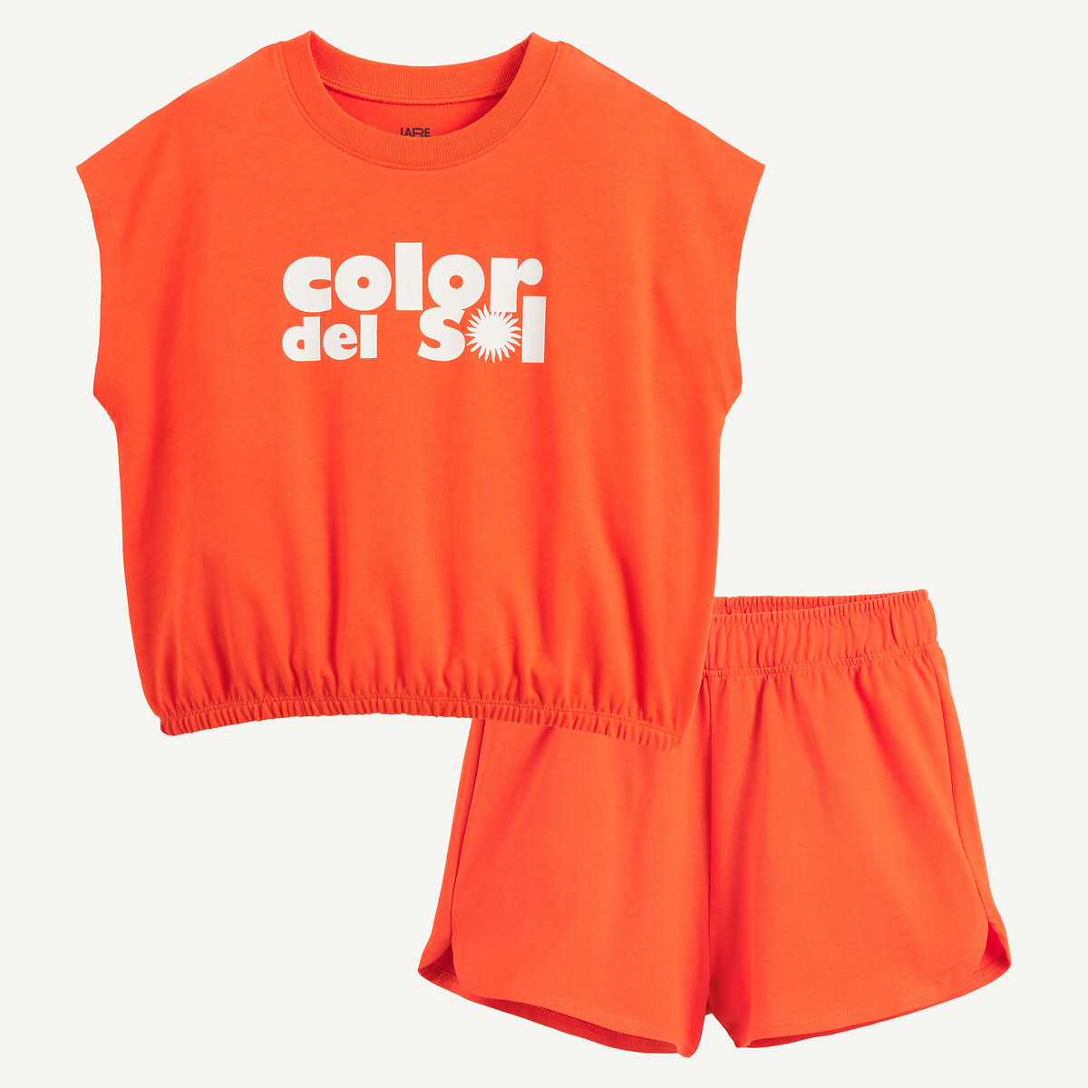 Jersey T-Shirt/Shorts Outfit red, LA REDOUTE COLLECTIONS