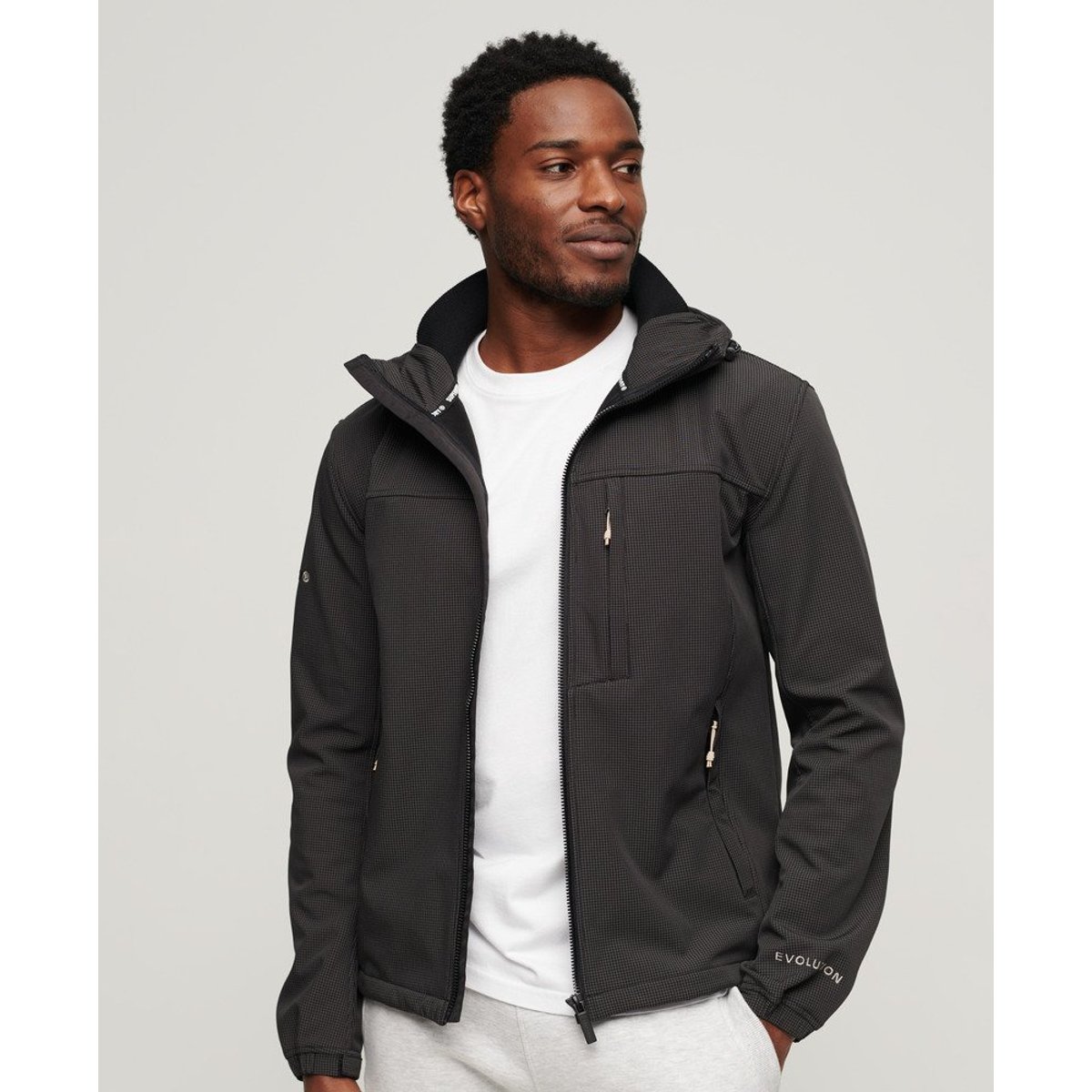 Veste à capuche Ripstop Trekker noir, SUPERDRY