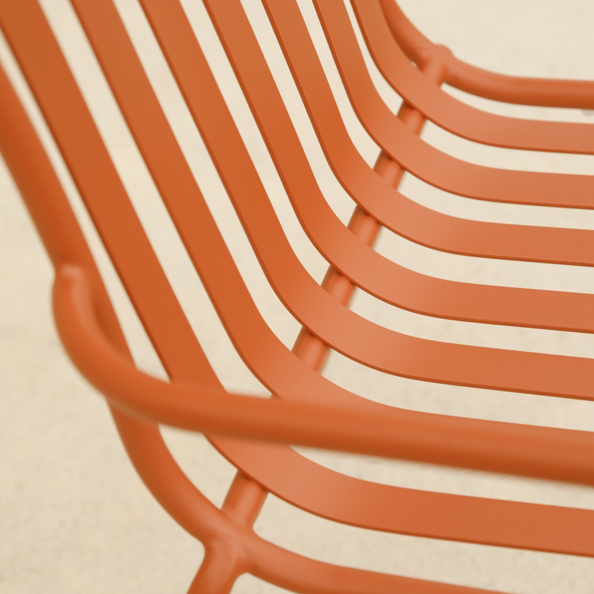 Fauteuil de jardin en Métal, GABY orange, TIKAMOON