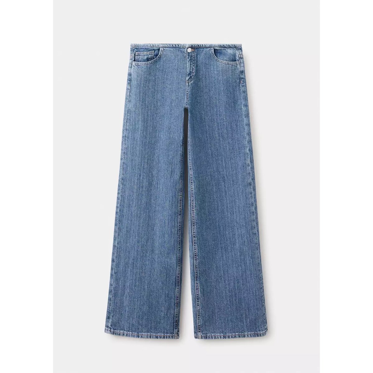 Jean low waist wide leg bleu moyen, MANGO TEEN