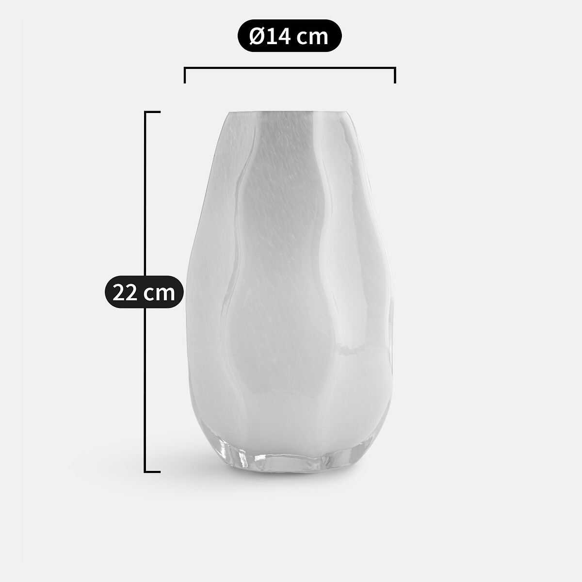 Vase en verre H22 cm, Losie rose, LA REDOUTE INTERIEURS