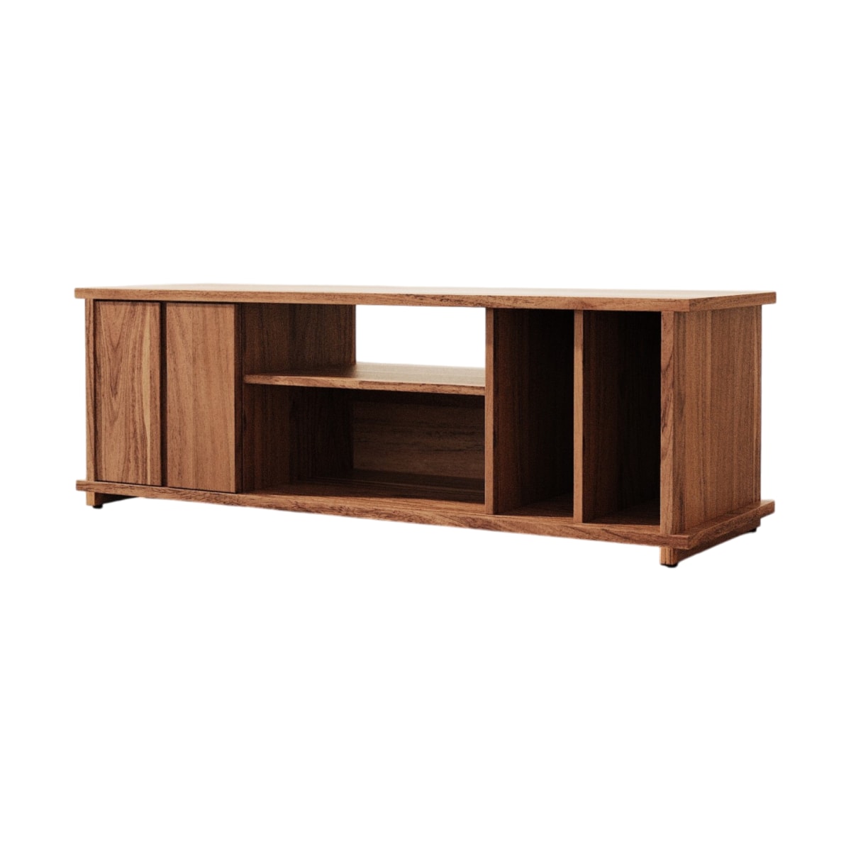 Meuble Hi-FI, TV en Acacia massif, JULES marron, TIKAMOON